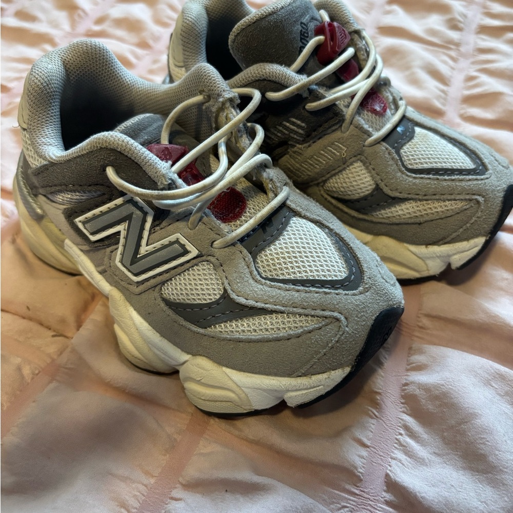 Kids Gray and White Sneakers